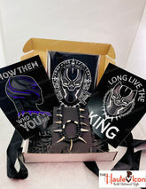 Black Panther Gift Box, Personalized Wakanda Forever Gift Box Set, Christmas Gift Box for Him, Stocking Stuffer Gift Set, Holiday Gift Set, marvel fan gift, black panther gift box set, tchalla necklace, black panther jewelry, black panther necklace